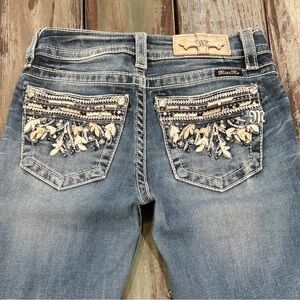 Miss Me 25 (0) Hailey Skinny Women’s Jeans Embellished Floral Embroidered M323OS